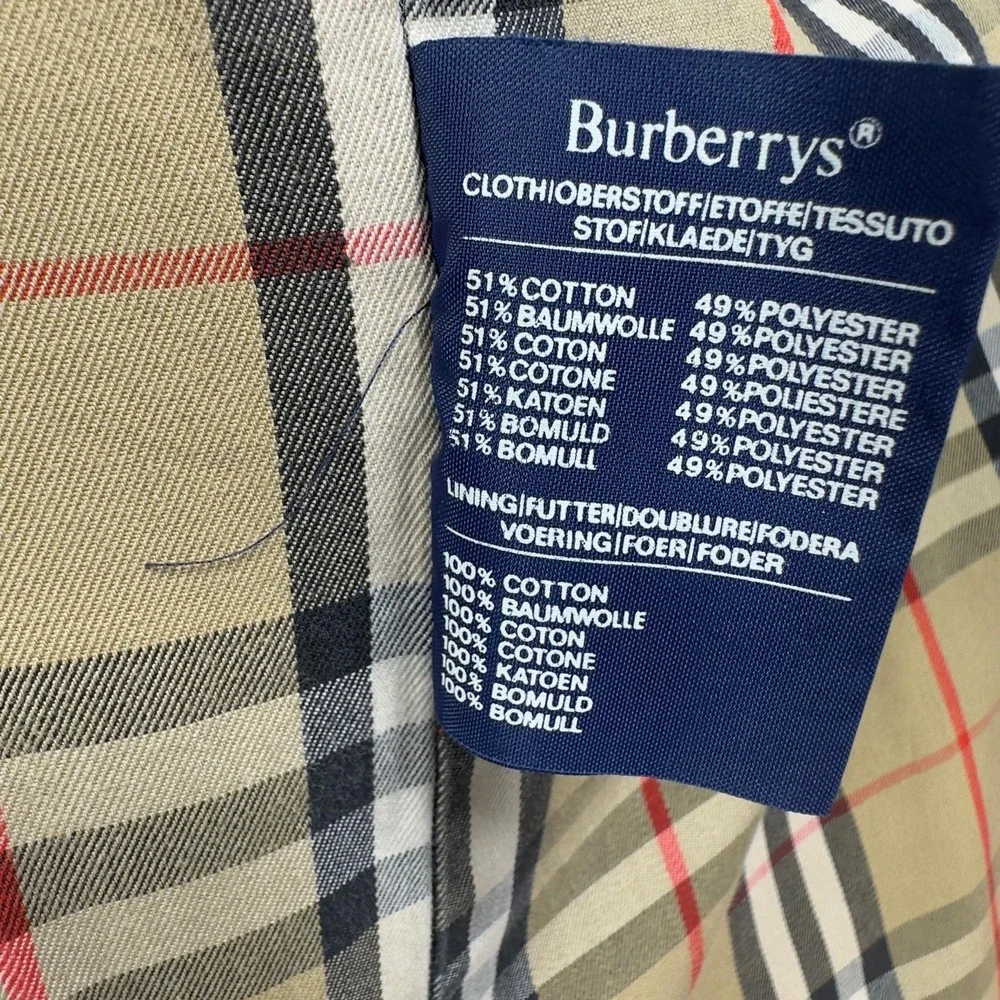 Vintage 80's Burberrys Prorsum Trench Coat‎ Long England Classic Chic Size 42 - Picture 6 of 13